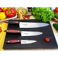 Набор из 3-х кухонных ножей Alexander AUS-8 Satin, Kizlyar Supreme купить в Якутске